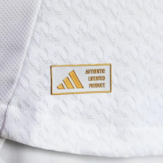 adidas Rodrygo Real Madrid Authentic Home Jersey w/ La Liga Patches 24/25 (White/Black)
