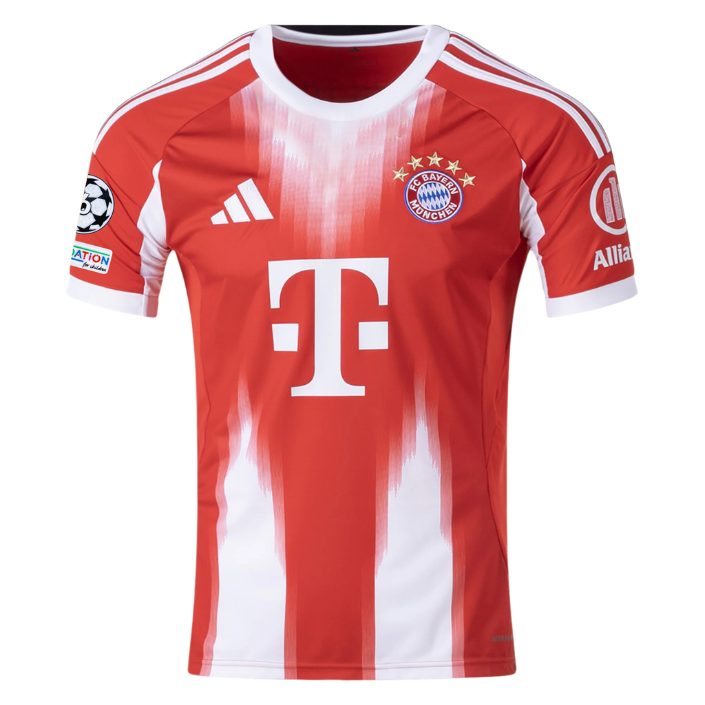 adidas Bayern Munich Stanisic Home Jersey w/ Champions League Patches 25/26 (Red)