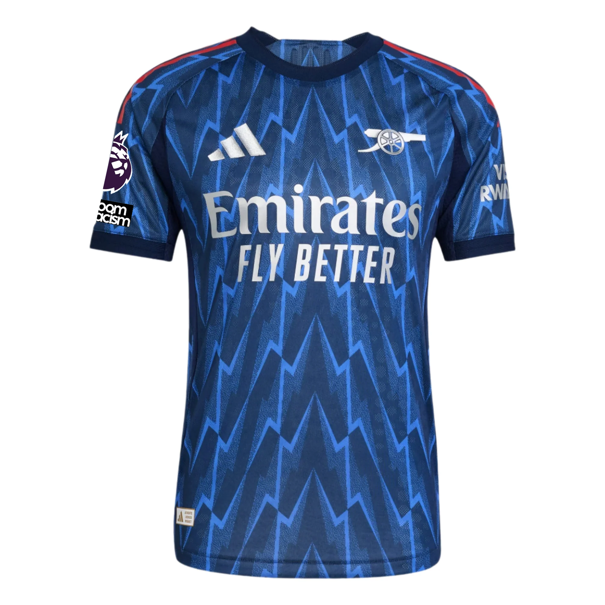 adidas Arsenal Authentic Lewis-Skelly Away Jersey w/ EPL + No Room For Racism 25/26 (Indigo/Silver)