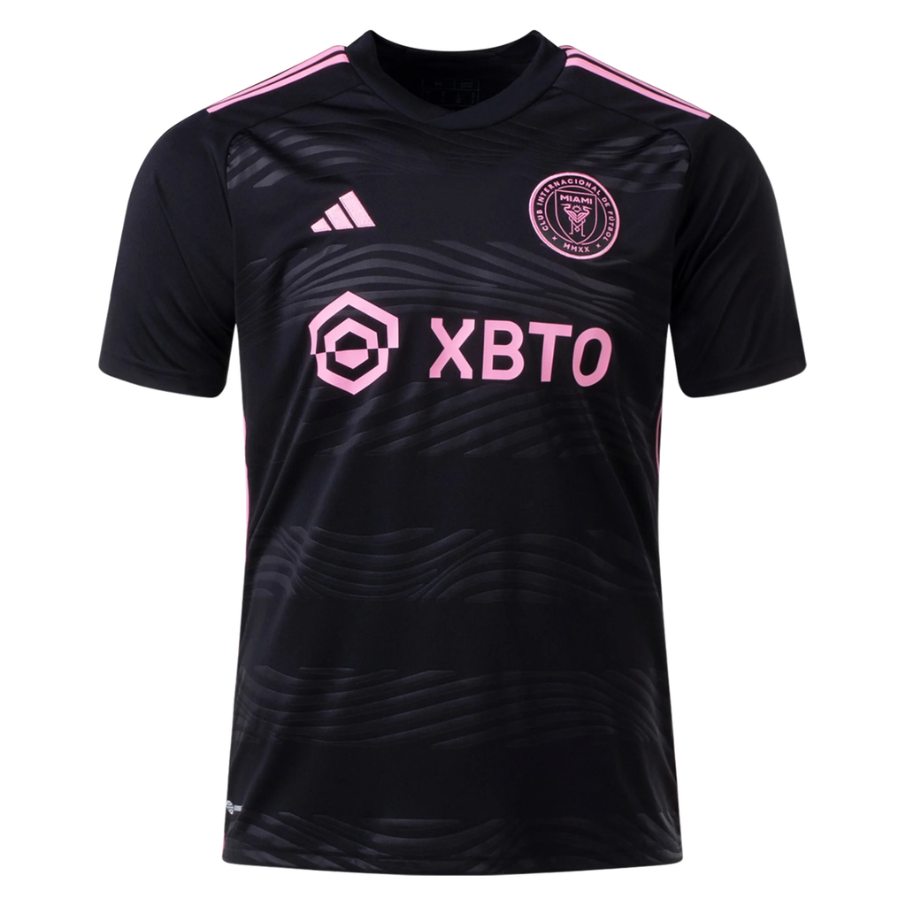 adidas Men's Lionel Messi Inter Miami Away Jersey 23/24 (Black/True Pink)