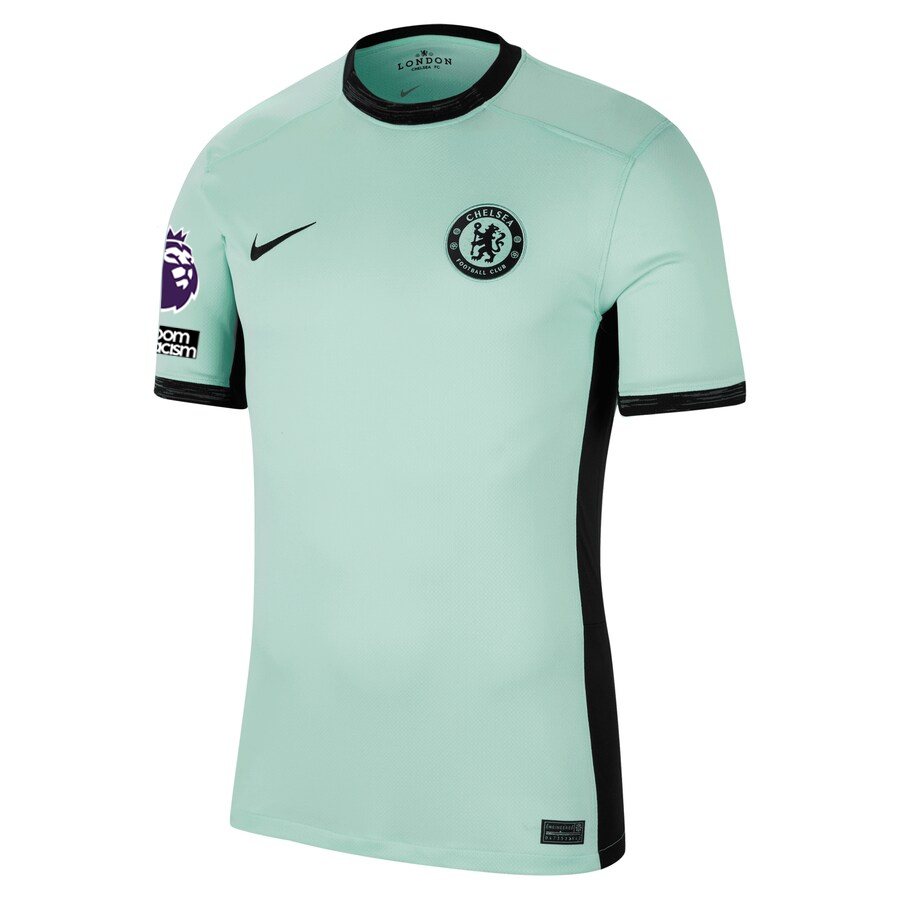 Nike Chelsea Moises Caicedo Third Jersey w/ EPL + No Room For Racism Patches 23/24 (Mint Foam/Black)
