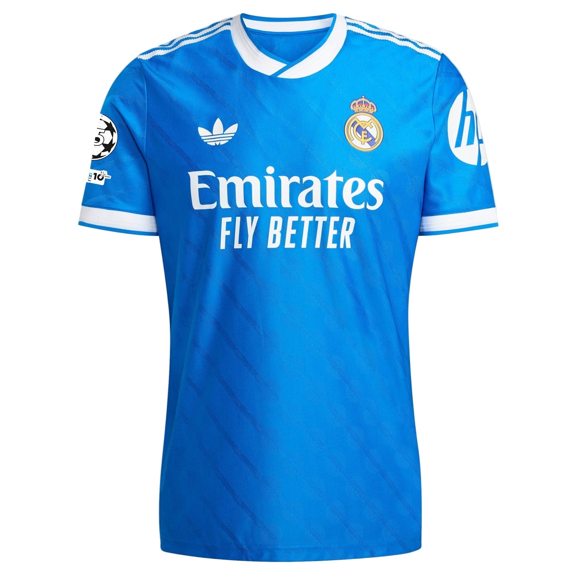 adidas Men's D. Ceballos Real Madrid 25/26 Authentic Third Jersey w/ Champions League Patches (Blue)