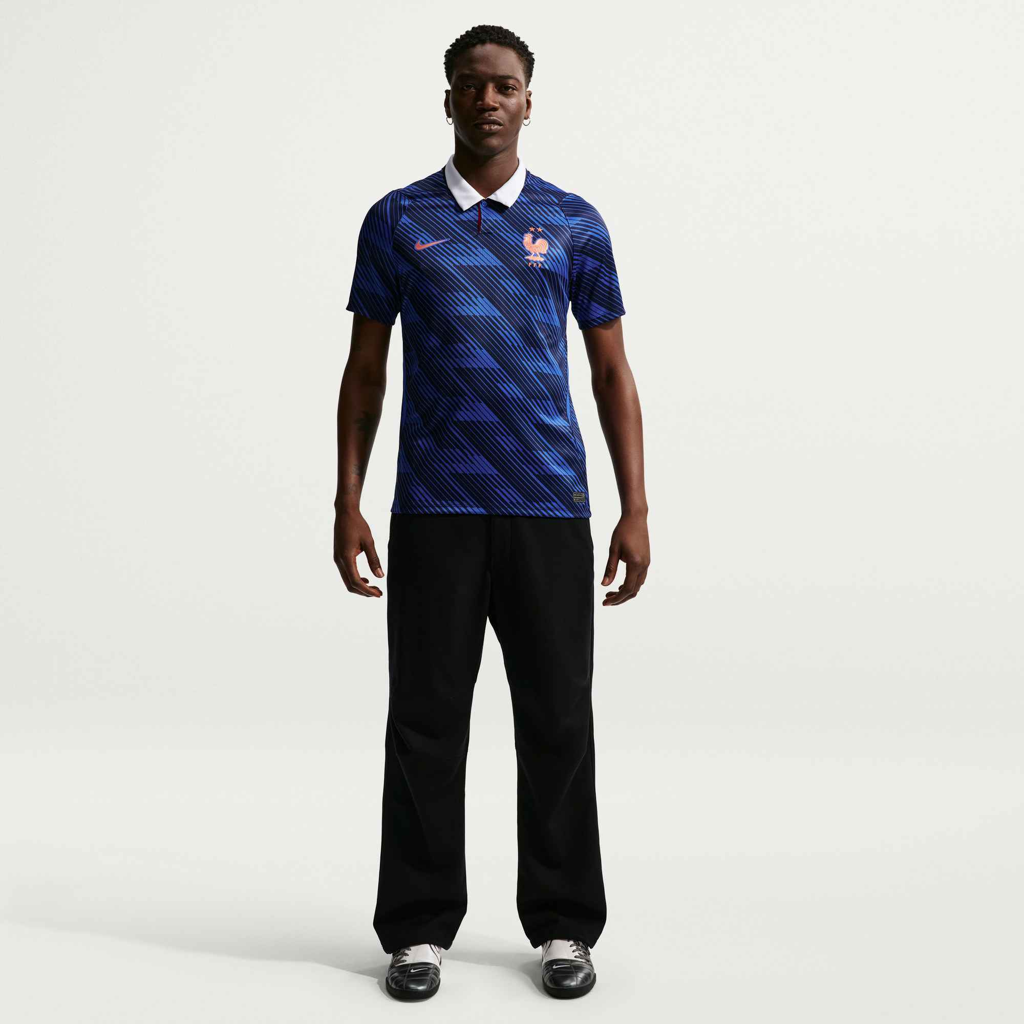 Nike Men's France Eduardo Camavinga Home Stadium Jersey 2026 (Game Royal/Metallic Copper)