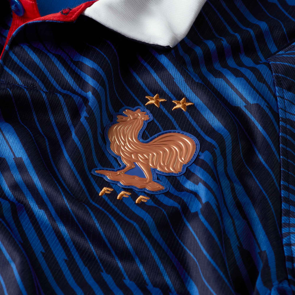 Nike Men's France Ousmane Dembele Home Stadium Jersey 2026 (Game Royal/Metallic Copper)