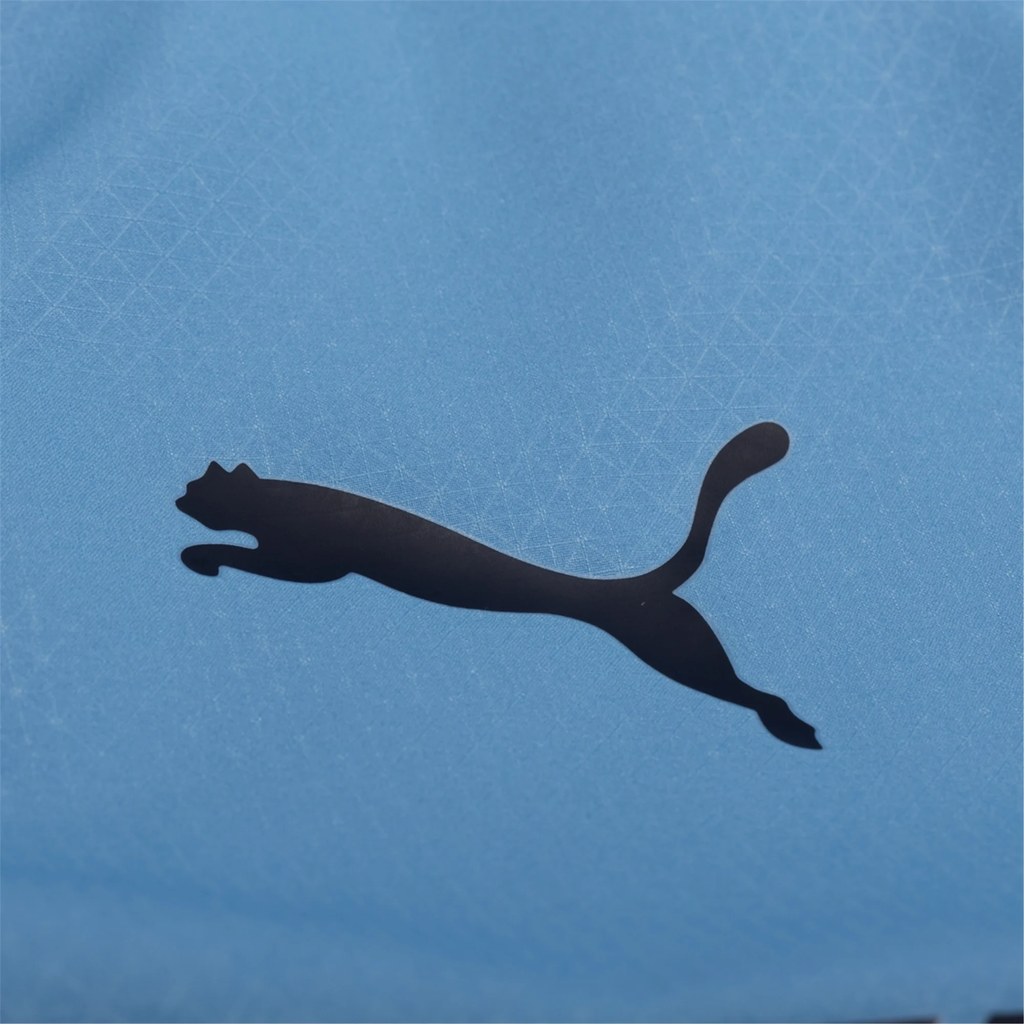 Puma Manchester City Authentic Bernardo Home Jersey w/ Champions League Patches 25/26 (Team Light Blue/White)