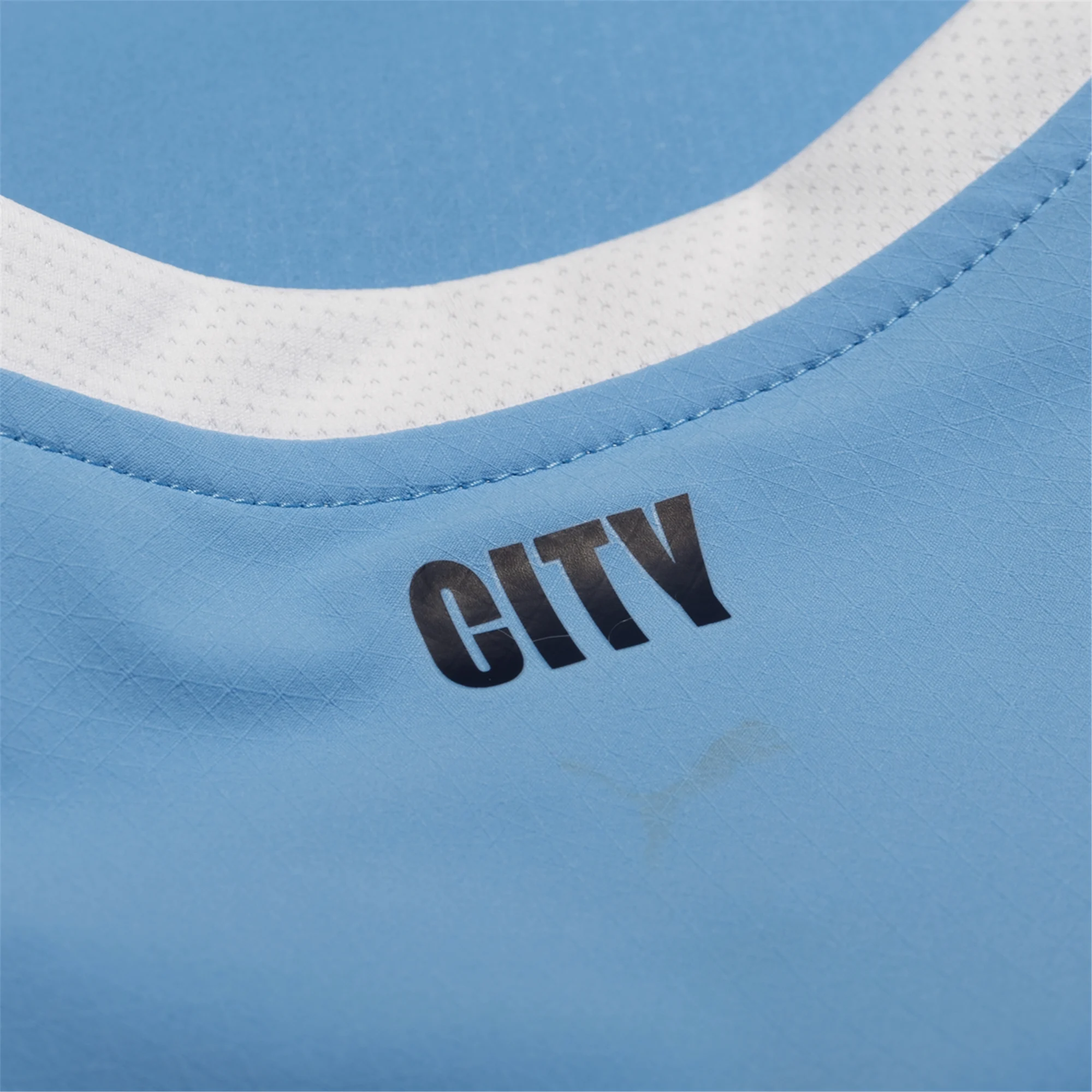 Puma Manchester City Authentic Marmoush Home Jersey w/ EPL + No Room For Racism Patches 25/26 (Team Light Blue/White)