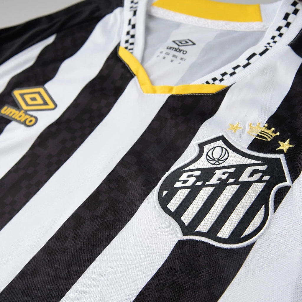 Umbro Men's Santos FC Away Jersey 25/26 (Black/White)