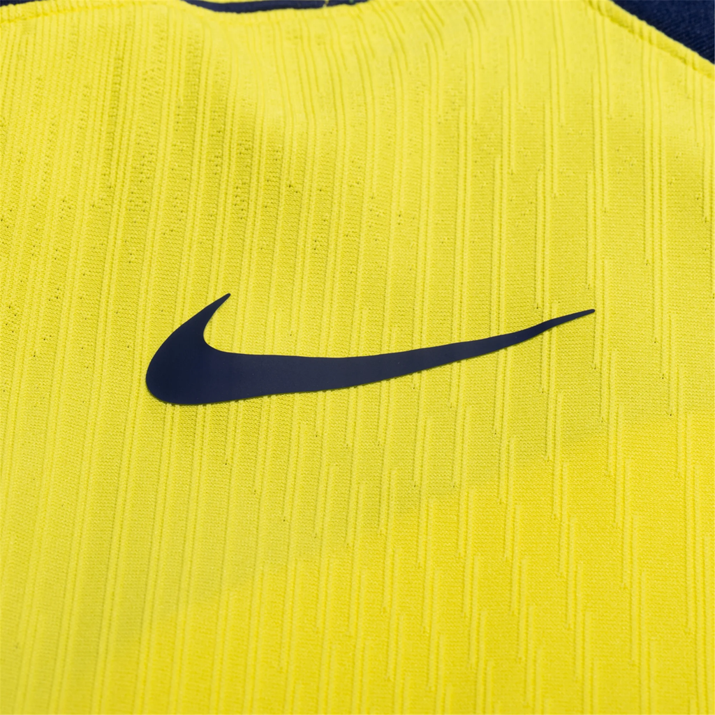 Nike Men's Tottenham Authentic James Maddison T90 Third Jersey w/ EPL + No Room For Racism 25/26 (Dynamic Yellow/Blue Void)